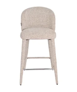 Alternative view of Barkruk Charlie taupe chenille 69 cm