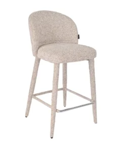 Barkruk Charlie taupe chenille 69 cm