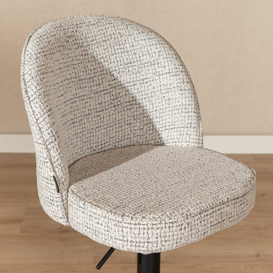 Barkruk Odin off white/zwart polyester 63-83 cm - Afbeelding 5