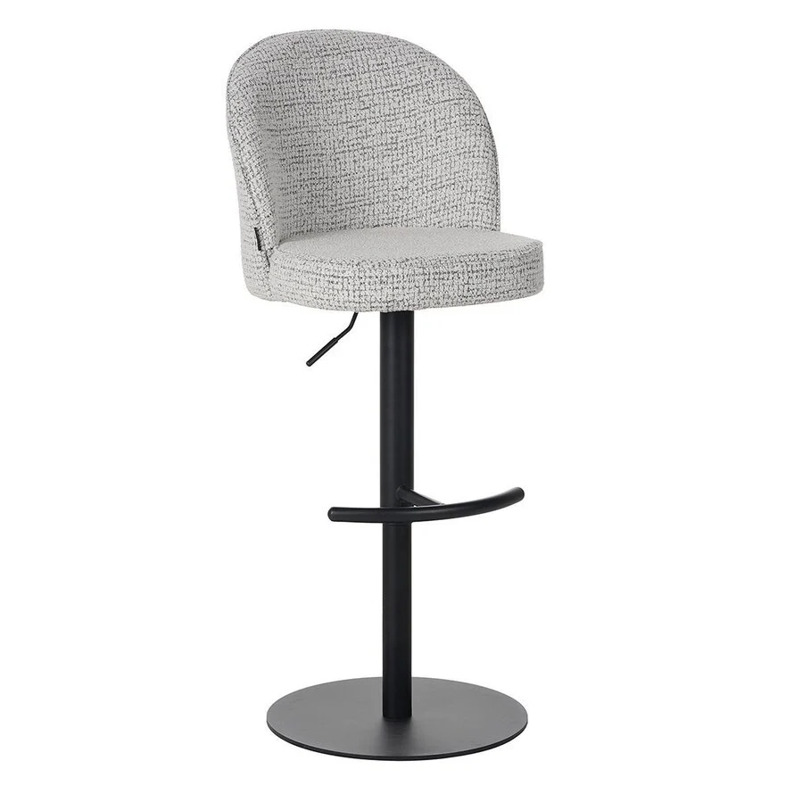 Barkruk Odin off white/zwart polyester 63-83 cm