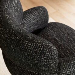 Draaibare stoel Coco polyester zwart - Afbeelding 5
