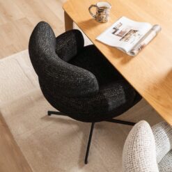 Draaibare stoel Coco polyester zwart - Afbeelding 6
