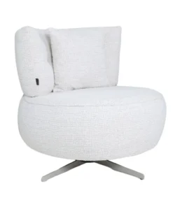 Fauteuil Fallon draaibaar gemêleerde stof beige