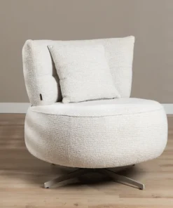 Alternative view of Fauteuil Fallon draaibaar gemêleerde stof beige