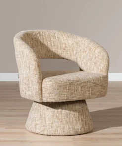 Alternative view of Fauteuil Josh draaibaar chenille beige