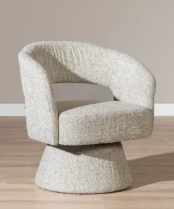 Alternative view of Fauteuil Josh draaibaar chenille taupe