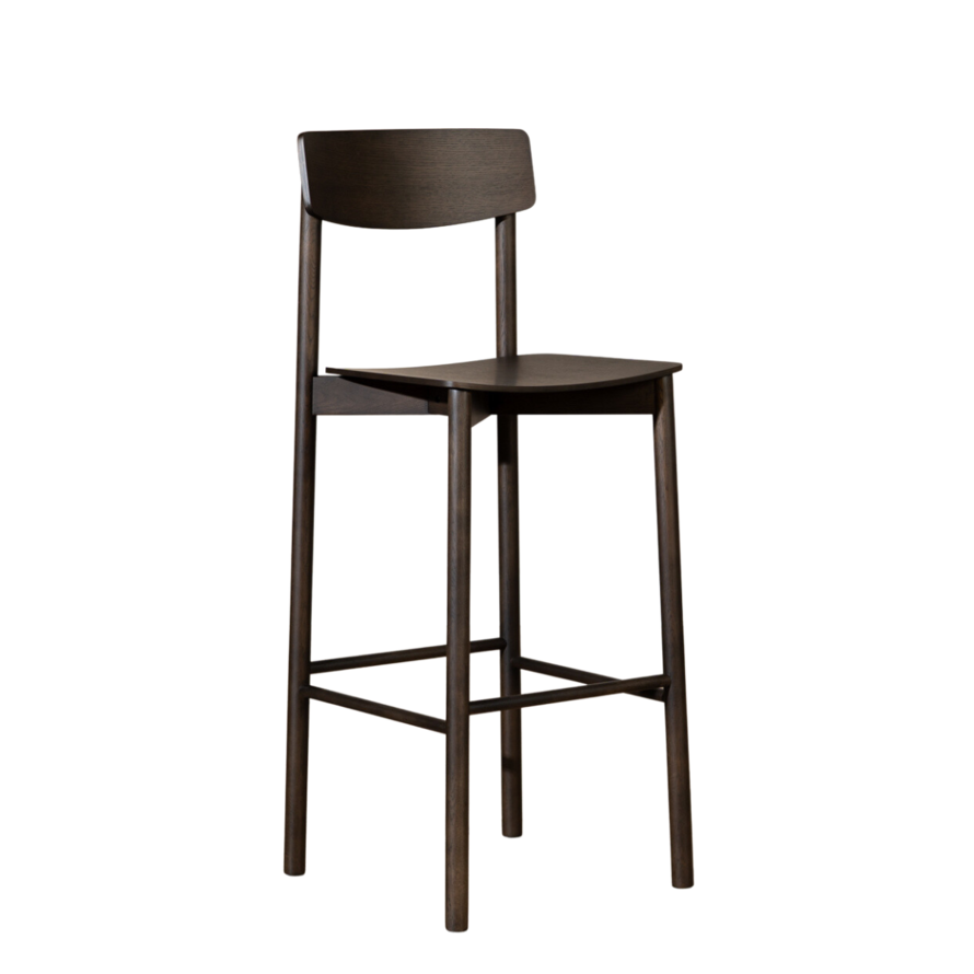 Scandinavische barkruk Miquel walnoot 78,5 cm