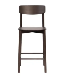 Alternative view of Scandinavische barkruk Reza walnoot 68,5 cm