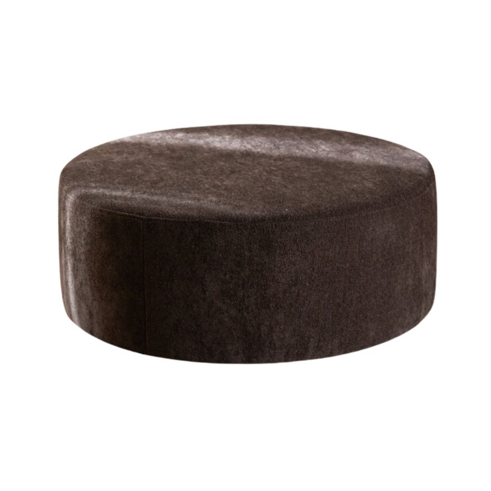 Poef Blair rond chenille bruin ø100 cm
