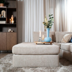 Hocker Kyle chenille sand - Afbeelding 7