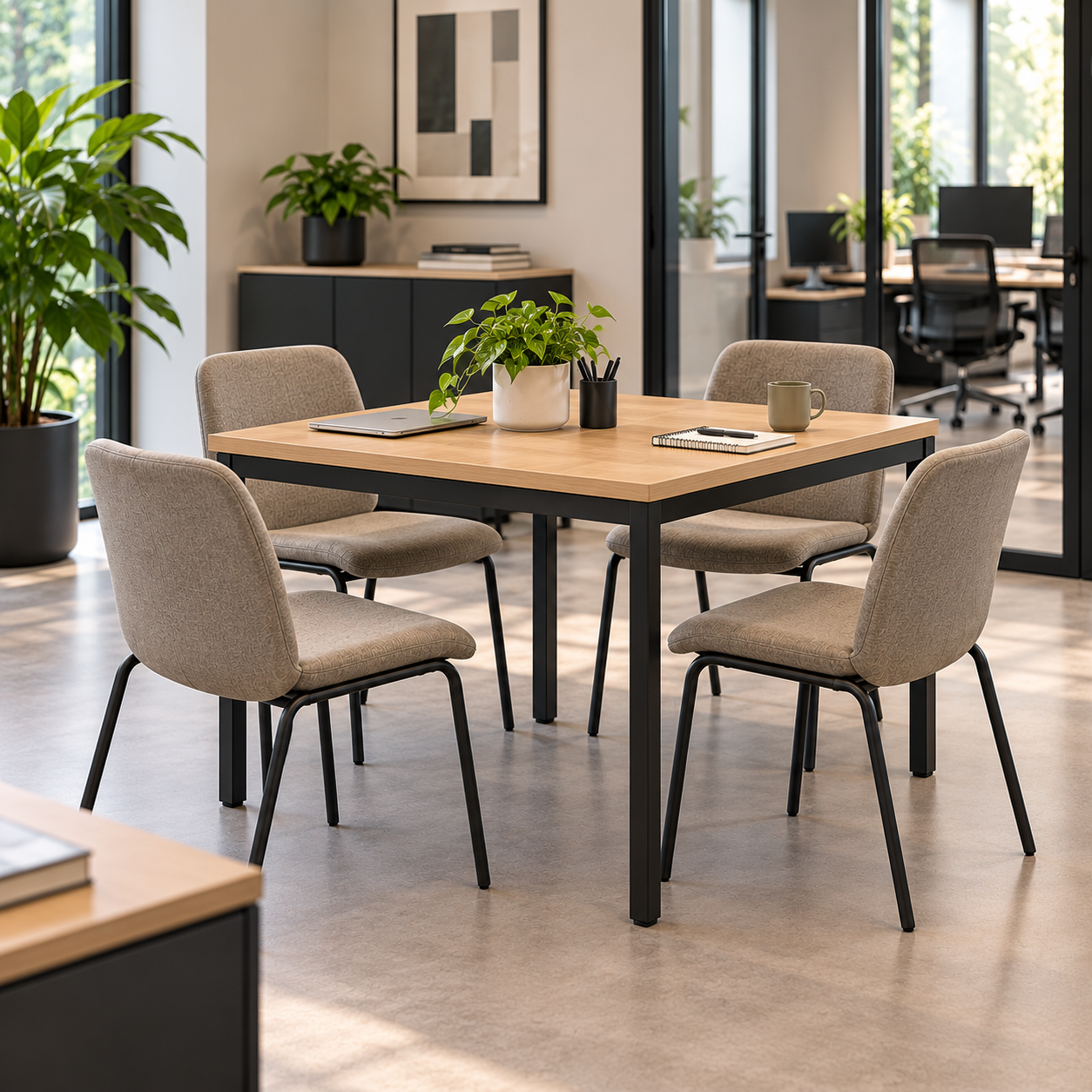 06-serie Kantoortafel 80x80 cm - Afbeelding 4